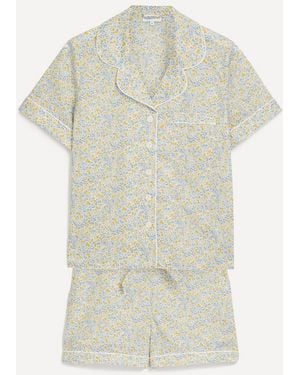 Liberty Tana Lawn Cotton Short-Sleeve Pajama Set - White