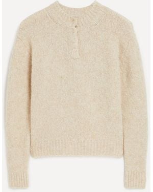 Paloma Wool Crush Henley Jumper Present For Her - Natural