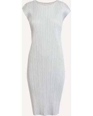 Pleats Please Issey Miyake Basics Pleated Mini-Dress - White