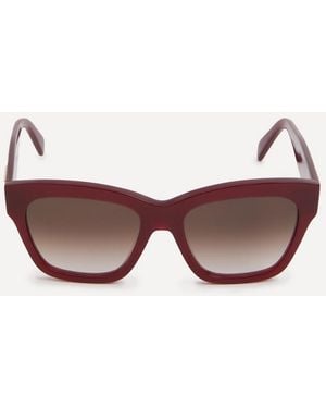 Celine Triomphe Square Shiny Acetate Sunglasses - Brown