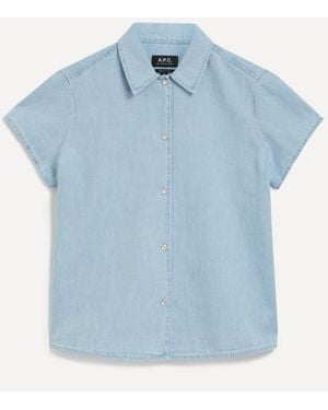 A.P.C. A. P.C. Marin Short-Sleeve Denim Shirt - Blue