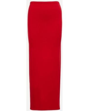 AEXAE Knit Maxi Skirt - Red