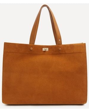 Anya Hindmarch Mortimer Suede Tote Bag Luxury Gift - Brown