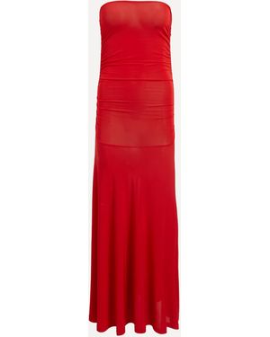 Paloma Wool Women's Moebius Sheer Skirt Or Dress Chic Ruby Red Dress For Special Occassions L