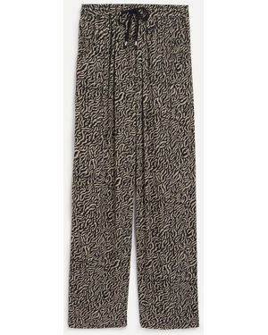 Isabel Marant Printed Bohemian Drawstring Joggers - Grey