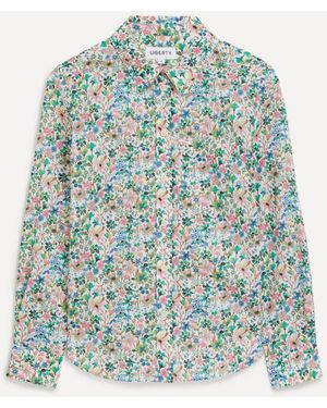 Liberty Fitted Tana Lawn Cotton Shirt - Green