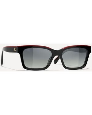 Chanel Square Acetate Sunglasses - Black