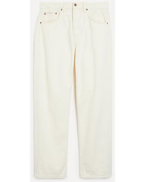 Nudie Jeans Tuff Tony Selvedge Wide-Leg Jeans - White