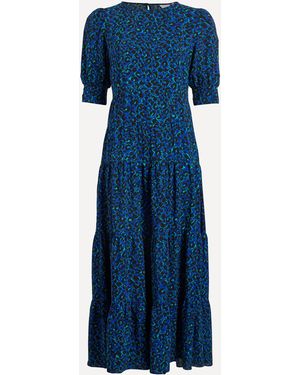 Scamp & Dude Women's Shadow Leopard Maxi Dress 14 - Blue