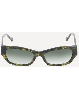 Liberty Angular Acetate Sunglasses - Green