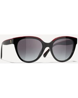 Chanel Butterfly Acetate Sunglasses - Black