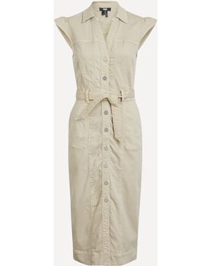 PAIGE Jaxsyn Twill Midi Dress - Natural