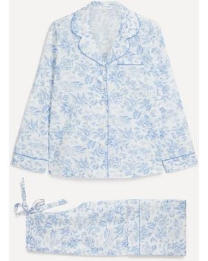 Liberty Tana Lawn Cotton Classic Pajama Set - Blue