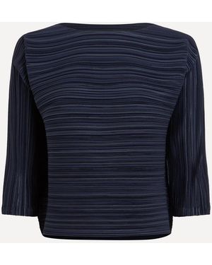 ISSEY MIYAKE Bounce Horizontal Pleated Tie Design Wide Crop Jacket gray M main image 1