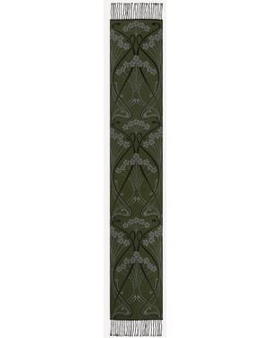 Liberty Giant Ianthe Jacquard Wool Scarf - Green