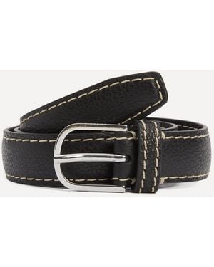 Totême Slim Leather Belt - Black