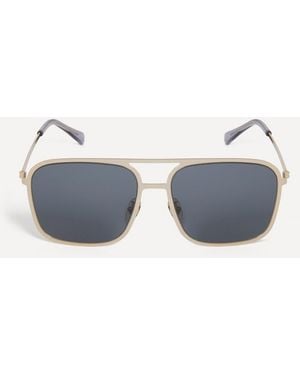 Stella McCartney Square Aviator Metal Sunglasses - Grey