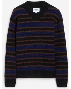 Wax London Scafell Wool Jumper - Blue