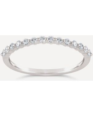 Dinny Hall Sweet Pea Diamond Half Eternity Ring Luxury Gift - White
