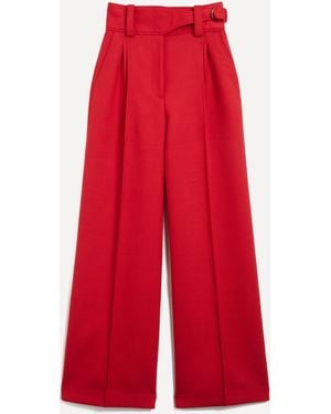 Sezane Women's Aldo Red High-waisted Wide Leg Trousers