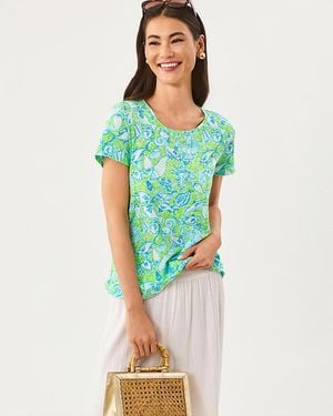 Lilly Pulitzer Etta Scoop Neck Top - Green