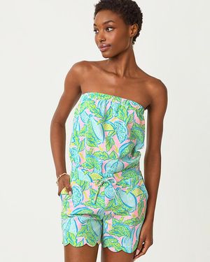 Lilly Pulitzer Jace Strapless Romper - Blue