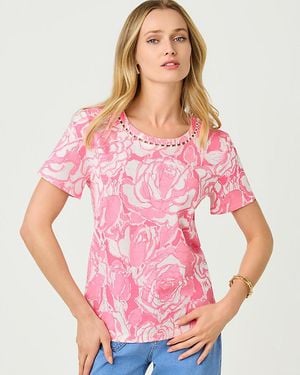 Lilly Pulitzer Clairmont Pearl Knit Top - Pink
