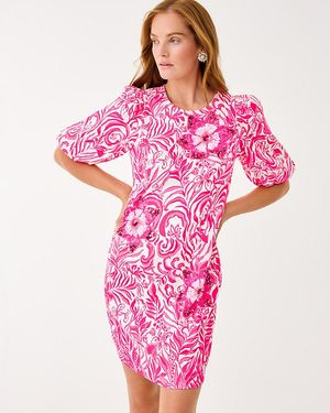 Lilly Pulitzer Lorraine Beaded Stretch Dress - Pink