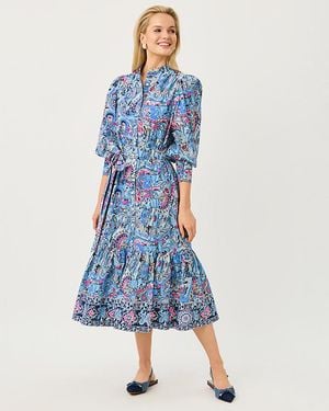 Lilly Pulitzer Drena Midi Dress - Blue