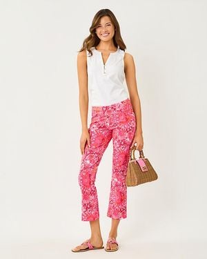 Lilly Pulitzer Upf 50+ Luxletic 28" Corso Kick Flare Pant - Red