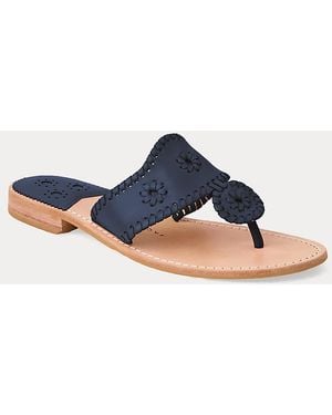 Lilly Pulitzer Jack Rogers Jacks Leather Flat Sandal - Blue