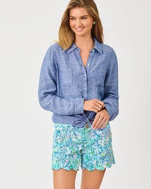 Lilly Pulitzer "5" Buttercup Knit Short" - Blue