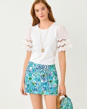 Lilly Pulitzer Sebene Eyelet Knit Top - White