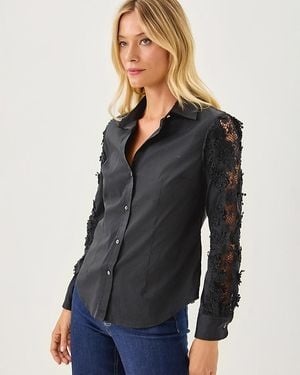Lilly Pulitzer The Lace Lilly Shirt - Blue