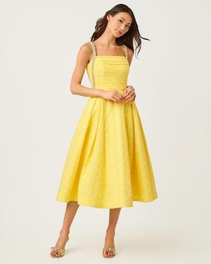 Lilly Pulitzer Carlina Beaded Midi Dress - Yellow