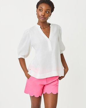 Lilly Pulitzer Mialeigh Linen Top - White