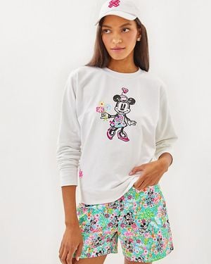 Lilly Pulitzer Lilly Hearts Disney 5" Callahan Mid Rise Short - White