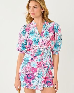 Lilly Pulitzer Mialeigh Linen Top - Blue