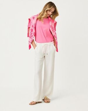 Lilly Pulitzer 31" Brawley Linen Pant - Pink