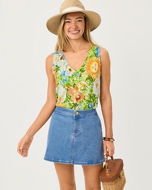 Lilly Pulitzer Colette Stretch Denim Mini Skirt - Blue