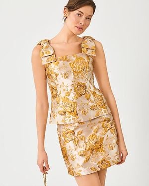 Lilly Pulitzer Paily Brocade Top - Metallic