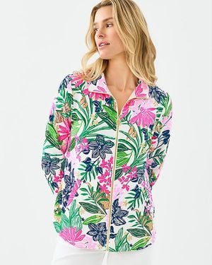 Lilly Pulitzer Upf 50+ Leona Zip-Up Jacket - Gray