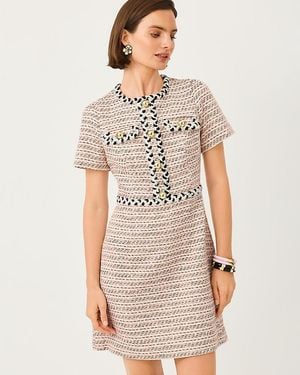 Lilly Pulitzer Bernette Short Sleeve Boucle Shift Dress - White