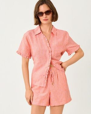 Lilly Pulitzer Carden Ruffle Top - Pink