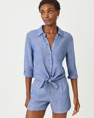 Lilly Pulitzer 4" Captina Linen High Rise Short - Blue