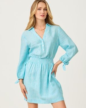Lilly Pulitzer Abralynn Linen Shirtdress - Blue