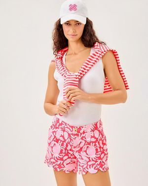 Lilly Pulitzer 5" Buttercup Low Rise Stretch Short - Red