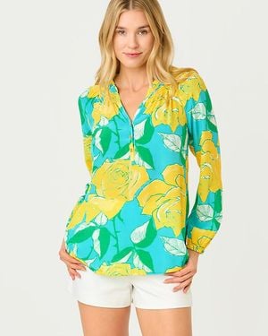 Lilly Pulitzer Elsa Silk Top - Blue