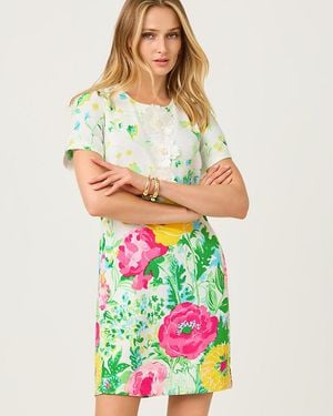 Lilly Pulitzer Edita Short Sleeve Shift Dress - Green