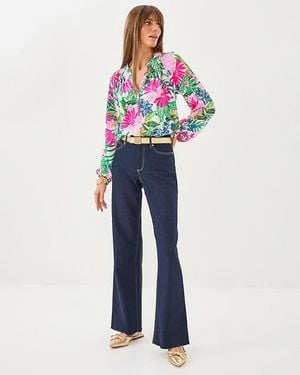 Lilly Pulitzer 33" Aniston High Rise Straight Jean - Blue
